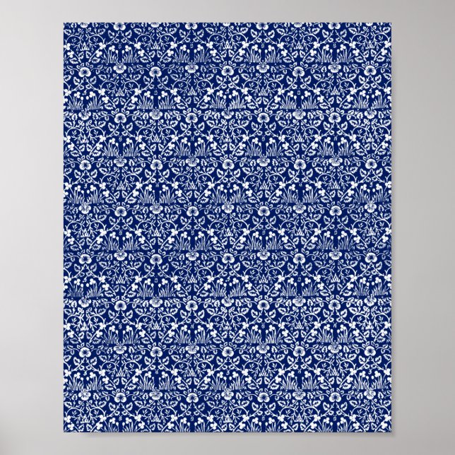 Poster Le célèbre oeil motif de William Morris (Devant)