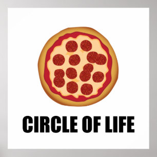 Poster Le cercle de la pizza de la vie