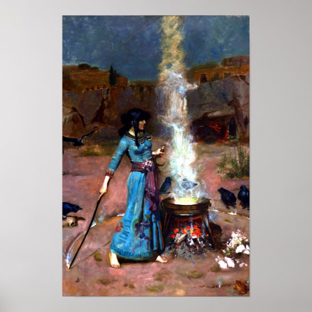 Poster Le cercle magique John William Waterhouse Art (Devant)