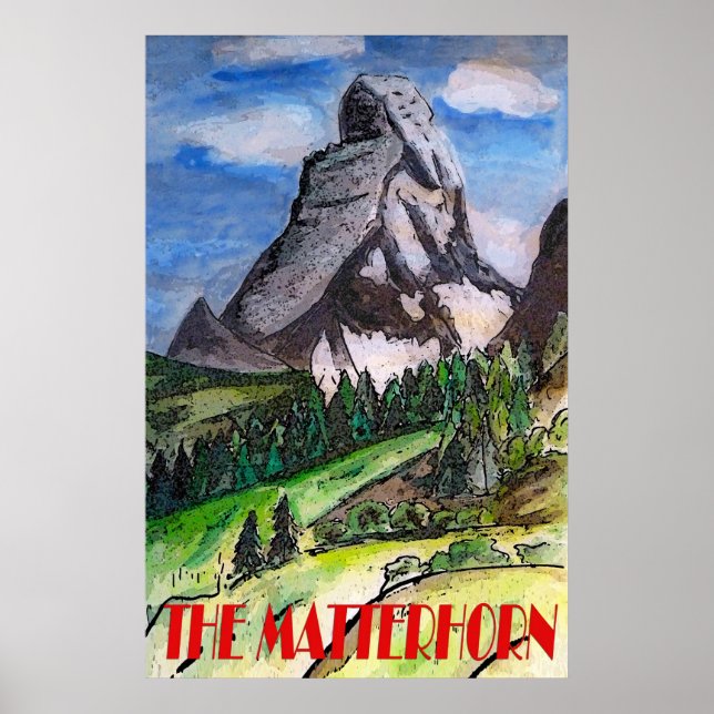 Poster Le Cervin (Devant)