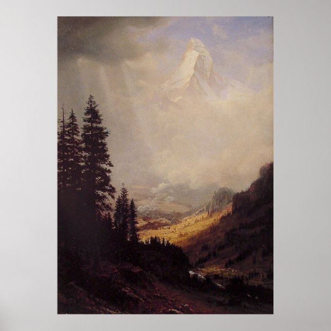 Poster Le Cervin d'Albert Bierstadt, 1867 (Devant)