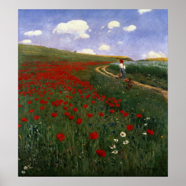 Poster Le champ de pavot (Devant)