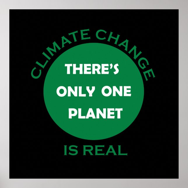 Poster le changement climatique est réel (Devant)