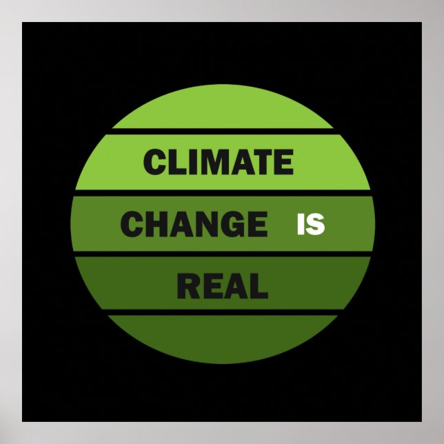 Poster le changement climatique est réel (Devant)