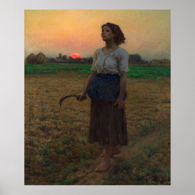 Poster Le chant de l'arche par Jules Adolphe Breton (Devant)