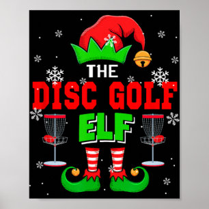 Poster Le chapeau de lutin de Noël Disc Golf Chaussures a
