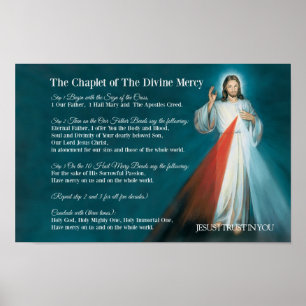 Poster Le CHAPLET de la prière DIVINE MERCY