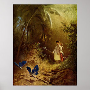 Poster Le chasseur de papillons