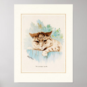 Poster Le chat à côté par Louis Wain