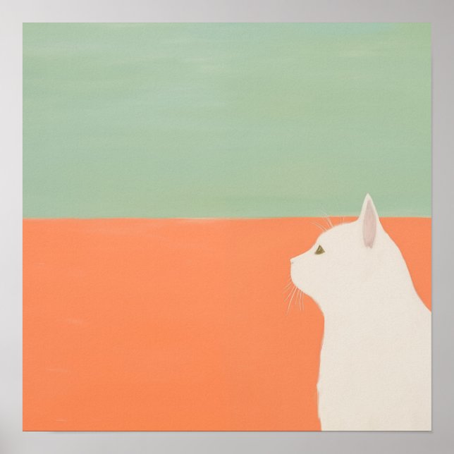Poster Le chat blanc (Devant)