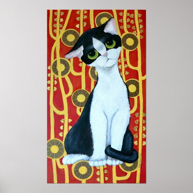 Poster Le chat de Klimt (Devant)