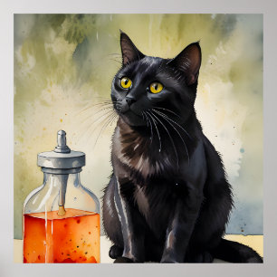 Poster Le chat de l'alchimiste