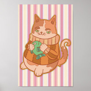 Poster Le chat et le poisson