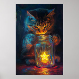 Poster Le chat et l'étoile Un rêve en attente d'être libr