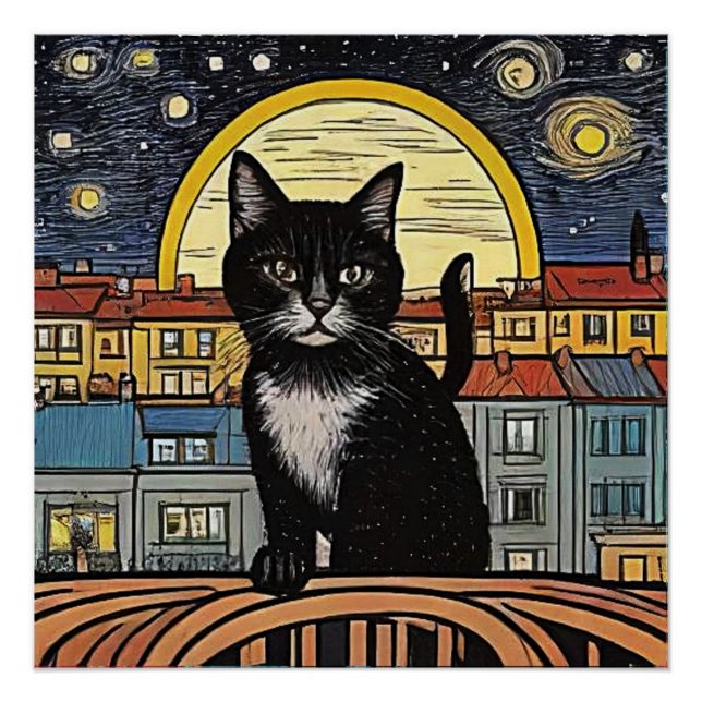Poster Le chat noir 4 (Devant)