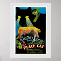 Le chat noir (poster de film vintage)