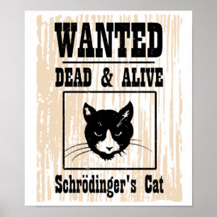 Poster Le chat Recherché de Schrodinger