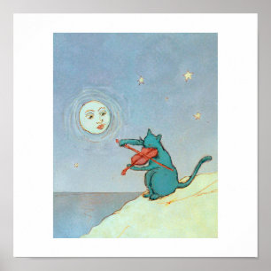 Poster Le chat Violon