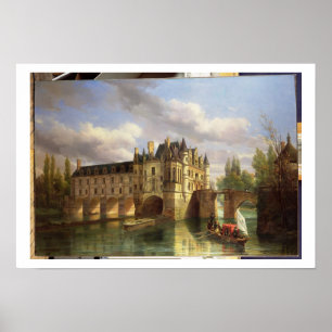 Poster Le Chateau de Chenonceau, 1843 (huile sur la