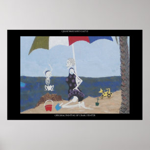 Poster Le château de sable de grand-mère