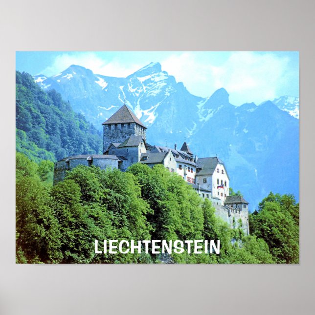 POSTER LE CHÂTEAU DE VADUZ, LIECHTENSTEIN (Devant)