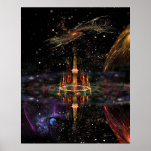 Poster Le château de Wizard (16x20)