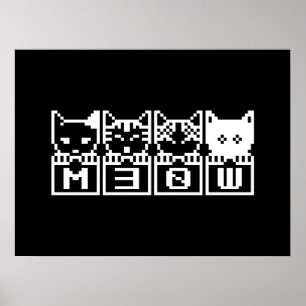 POSTER LE CHATS M30W 8 BITS