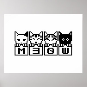 POSTER LE CHATS M30W 8 BITS