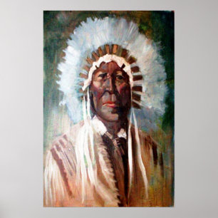 Poster Le chef indien de l'art occidental Imprimer