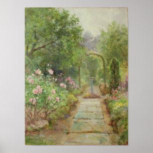 Poster Le chemin de jardin