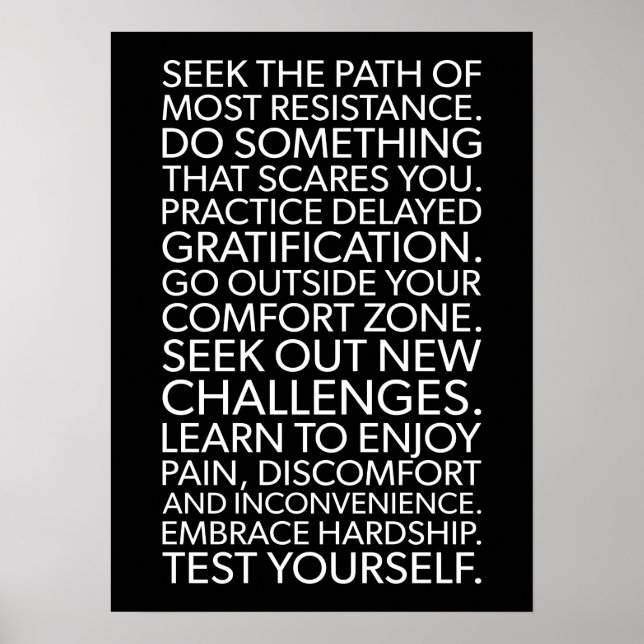 Poster Le Chemin De La Plus Grande Résistance - Motivatio (Devant)