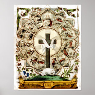 Poster Le chemin de la Sainte Croix - 1856