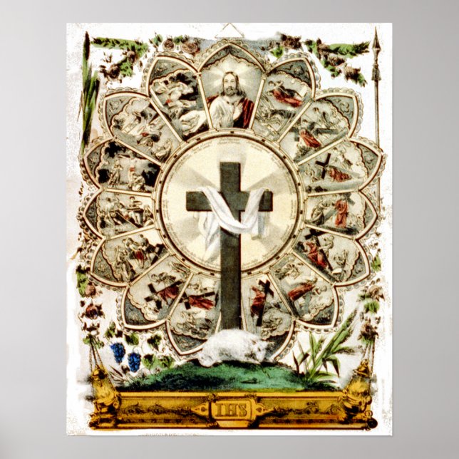 Poster Le chemin de la Sainte Croix - 1856 (Devant)