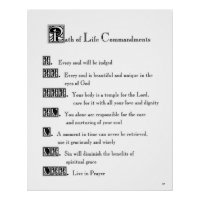 Le chemin de vie des commandements