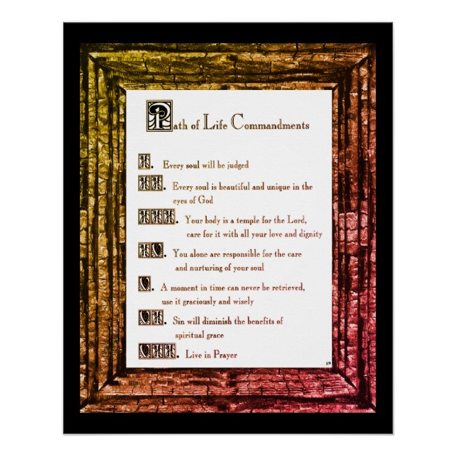 Poster Le chemin de vie des commandements (Devant)
