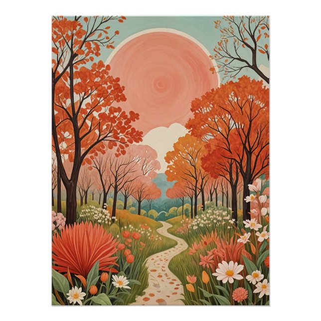 Poster Le chemin du soleil corail (Devant)