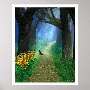 Poster Le chemin forestier
