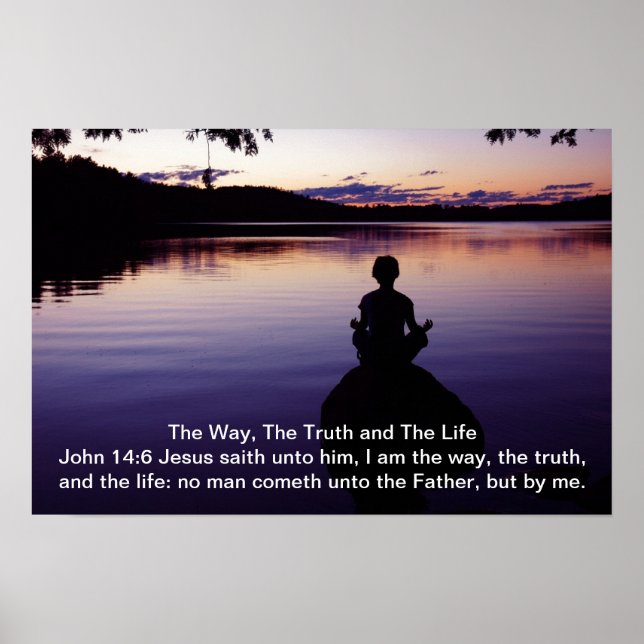 Poster Le chemin, la vérité et la vie Jean 14:6 Jésus (Devant)