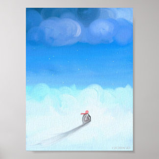 Poster Le chemin neigeux