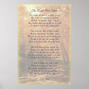 Poster Le chemin non pris - Robert Frost