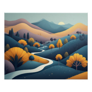 Poster Le chemin sinueux