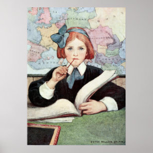 Poster Le chercheur par Jessie Willcox Smith