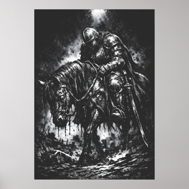Poster Le Chevalier Déchu par BurnsInHell (Devant)