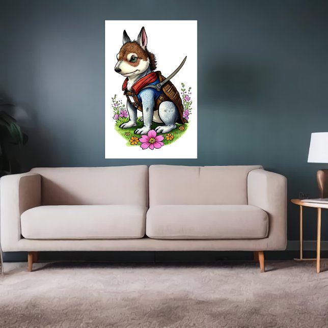 Poster Le chevalier des chiens | Art AI (Créateur téléchargé)