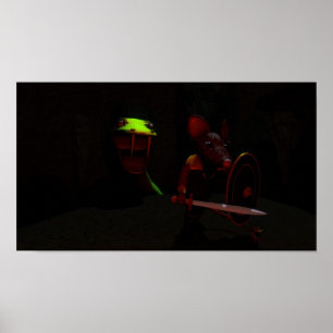 Poster Le chevalier et le dragon