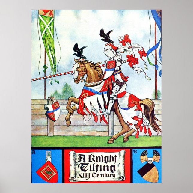 Poster Le Chevalier Jousting (Devant)