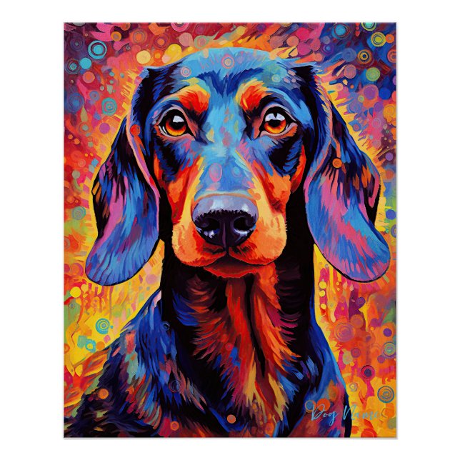 Poster Le Chien Dachshund 005 - Zetton Ziana (Devant)