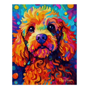 Poster Le chien de caniche 005 - Zetton Ziana