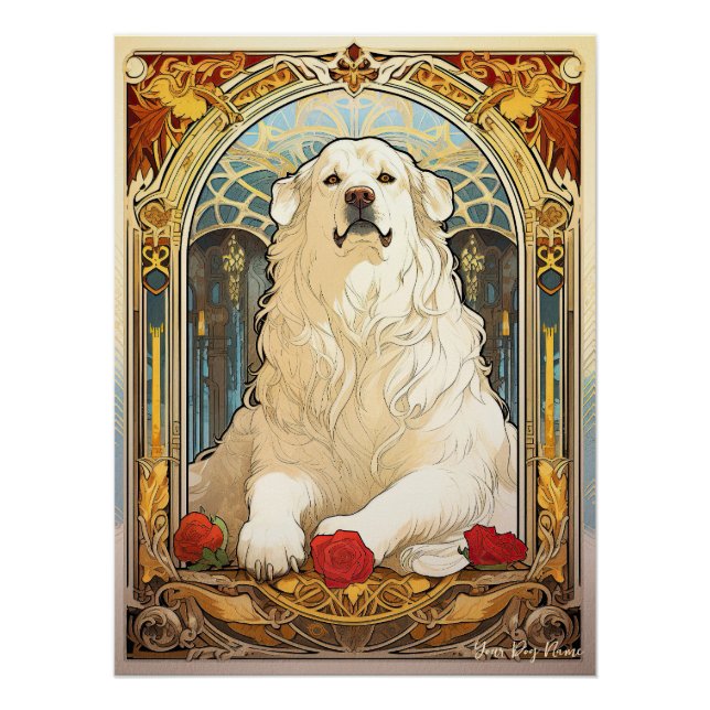 Poster Le Chien des Grands Pyrénées 002 - Natalia Mucha (Devant)