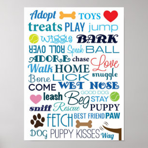 Poster Le chien exprime l'affiche